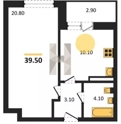 Продам однокомнатную (1-комн.) квартиру, им. Мурата Ахеджака ул, 12к3, Краснодар г