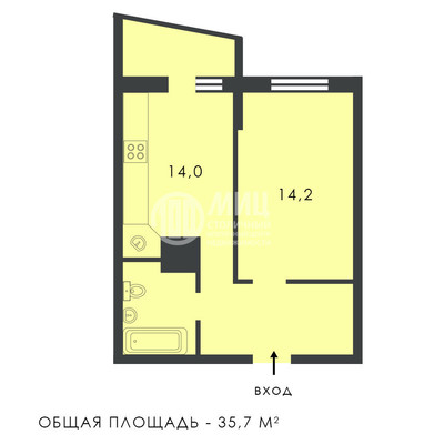 Продам однокомнатную (1-комн.) квартиру, Космонавтов б-р, 13, Красногорск г