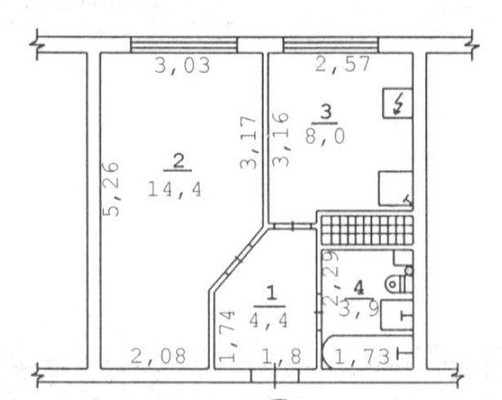 Продам однокомнатную (1-комн.) квартиру, Железнодорожная ул, 1, Симферополь г