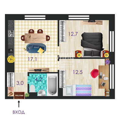 Продам двухкомнатную (2-комн.) квартиру (долевое), Новомосковская ул, Москва г