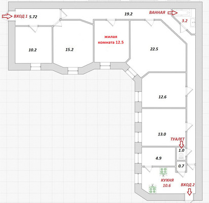 Продам комнату в 6-комн. квартире, 6-я Красноармейская ул, 3, Санкт-Петербург г