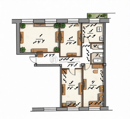 Продам многокомнатную квартиру, Рогожский Вал ул, 7, Москва г