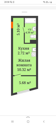 Продам однокомнатную (1-комн.) квартиру, Береговая ул, 73, Ростов-на-Дону г