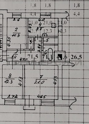 Продам трехкомнатную (3-комн.) квартиру, Луначарского ул, 53, Калуга г