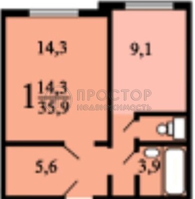 Продам однокомнатную (1-комн.) квартиру, Удальцова ул, 87к5, Москва г