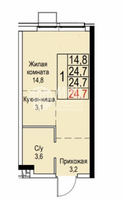 Продам однокомнатную (1-комн.) квартиру, Новоостаповская ул, 20, Москва г