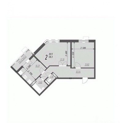 Продам двухкомнатную (2-комн.) квартиру, Крылова ул, 13к2, Анапа г