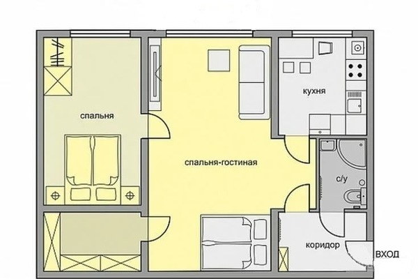 Продам двухкомнатную (2-комн.) квартиру, Кунарская ул, 6, Екатеринбург г