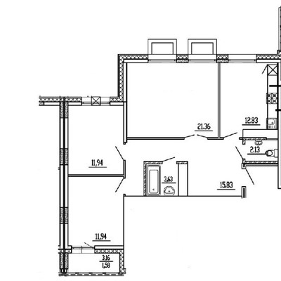 Продам трехкомнатную (3-комн.) квартиру, Анны Коньковой ул, 14, Ханты-Мансийск г