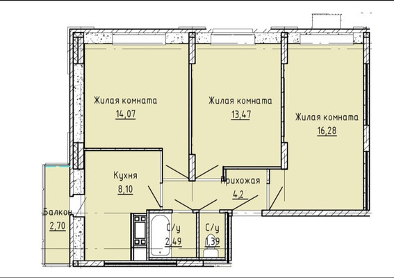 Продам трехкомнатную (3-комн.) квартиру, Горького ул, 10, Малино рп