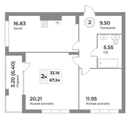 Продам двухкомнатную (2-комн.) квартиру (долевое), Портовая ул, Калининград г