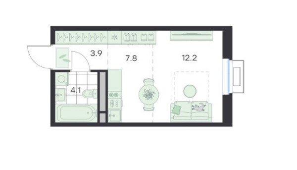 Продам однокомнатную (1-комн.) квартиру, Михалевича ул, 69, Раменское г