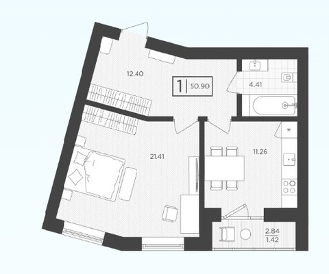 Продам однокомнатную (1-комн.) , Октябрьская ул, 12, Пионерский г
