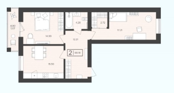 Продам двухкомнатную (2-комн.) , Октябрьская ул, 12, Пионерский г