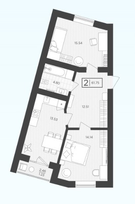Продам двухкомнатную (2-комн.) , Октябрьская ул, 12, Пионерский г