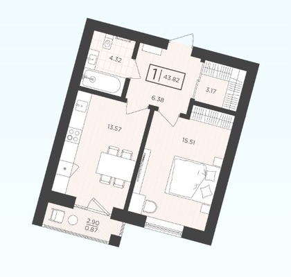 Продам однокомнатную (1-комн.) , Октябрьская ул, 12, Пионерский г
