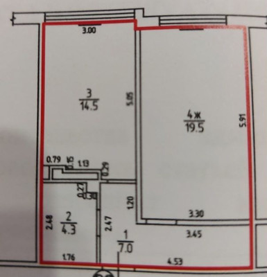 Продам однокомнатную (1-комн.) квартиру, Генерала Челнокова ул, 46, Калининград г