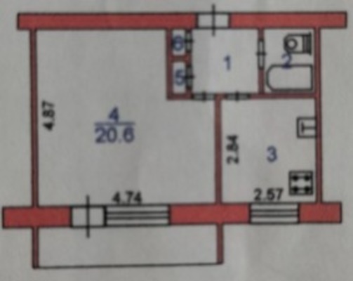 Продам однокомнатную (1-комн.) квартиру, Ташкентская ул, 79а, Иваново г