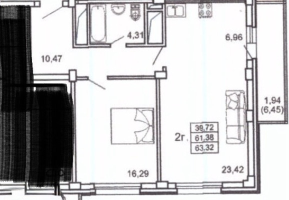 Продам двухкомнатную (2-комн.) квартиру, Галеева ул, 8Ак4, Казань г