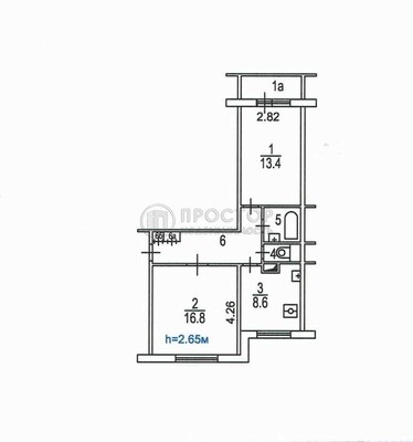 Продам двухкомнатную (2-комн.) квартиру, Домодедовская ул, 38к1, Москва г