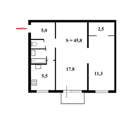 Продам двухкомнатную (2-комн.) квартиру, Юрия Гагарина пр-кт, 22к1, Санкт-Петербург г