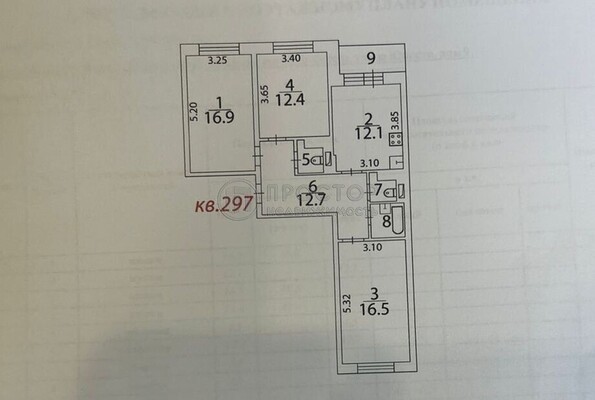 Продам трехкомнатную (3-комн.) квартиру, Юности ул, 9, Люберцы г