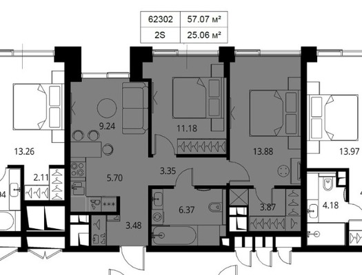 Продам двухкомнатную (2-комн.) квартиру, Волоколамское ш, 1, Москва г