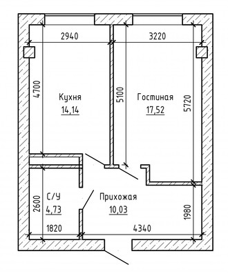 Продам однокомнатную (1-комн.) квартиру, Московская ул, 14, Нальчик г