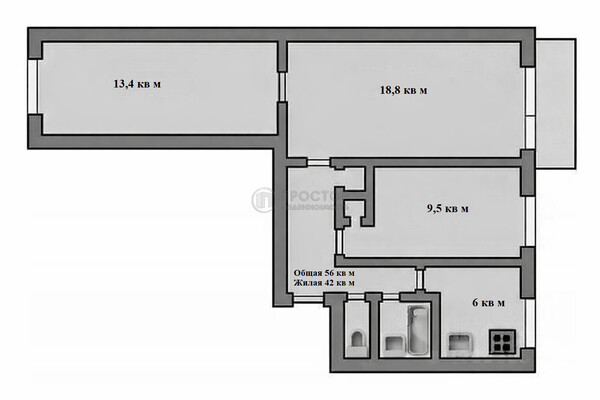 Продам трехкомнатную (3-комн.) квартиру, 2-я Владимирская ул, 3, Москва г