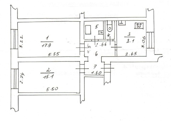 Продам двухкомнатную (2-комн.) квартиру, Козьмодемьянская ул, 3/6, Великий Новгород г