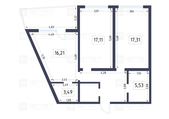 Продам двухкомнатную (2-комн.) квартиру, Тенистая ул, 11к1, Юкки д