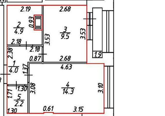 Продам однокомнатную (1-комн.) квартиру, Челюскина ул, 8к1, Санкт-Петербург г