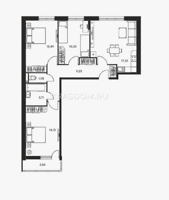 Продам трехкомнатную (3-комн.) квартиру, Нансена ул, 109/2, Ростов-на-Дону г