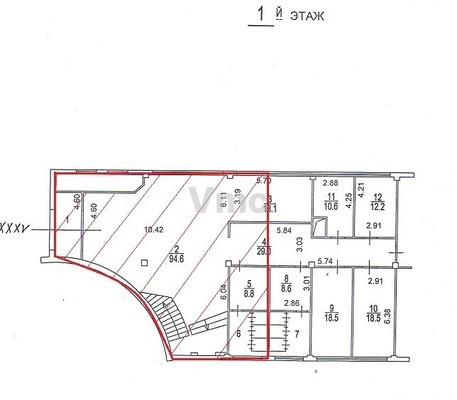 Сдам коммерческое помещение 344,4 м2, Архитектора Власова ул, 6, Москва г