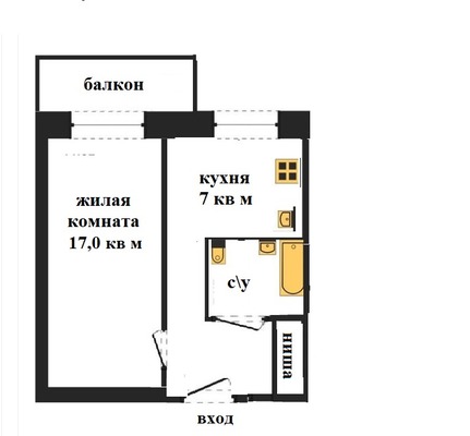 Продам однокомнатную (1-комн.) квартиру, Экспериментальная ул, 9, Пенза г