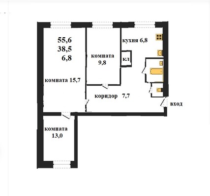 Продам трехкомнатную (3-комн.) квартиру, Пушанина ул, 34, Пенза г