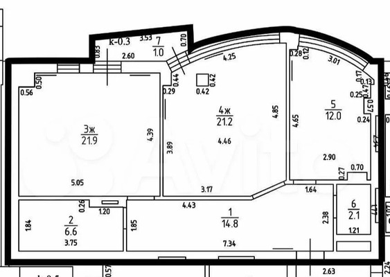 Продам двухкомнатную (2-комн.) квартиру, Фортовая дорога ул, 9, Калининград г