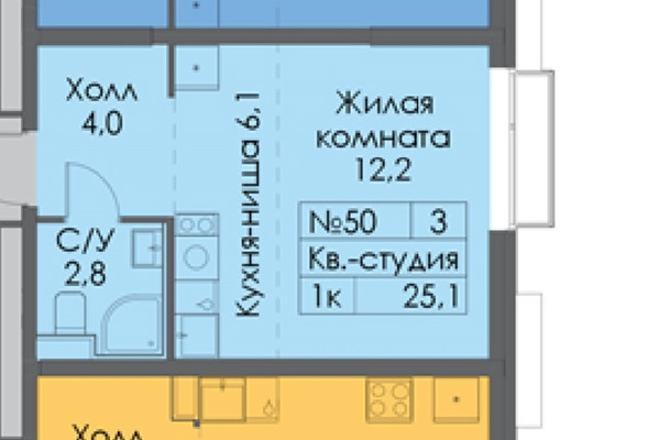 Продам однокомнатную (1-комн.) квартиру (долевое), Халитова ул, 4к1, Казань г
