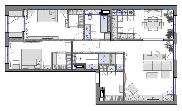 Сдам трехкомнатную (3-комн.) квартиру, Петровский пр-кт, 24к2, Санкт-Петербург г