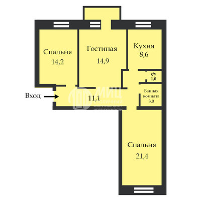 Продам трехкомнатную (3-комн.) квартиру, Сколковское ш, 7, Москва г