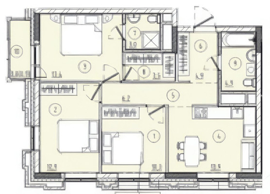 Продам трехкомнатную (3-комн.) квартиру (долевое), Родины ул, Казань г