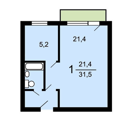 Продам однокомнатную (1-комн.) квартиру, Зеленодольская ул, 32к2, Москва г