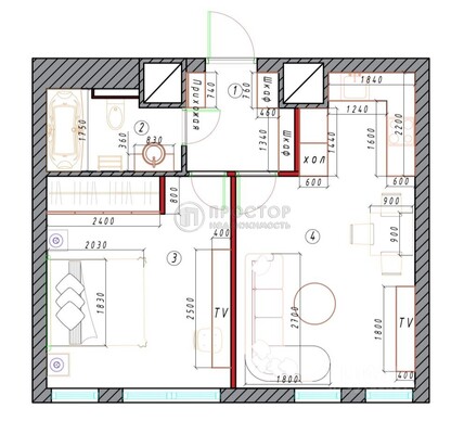Продам двухкомнатную (2-комн.) квартиру, Рублёвское ш, 101, Москва г