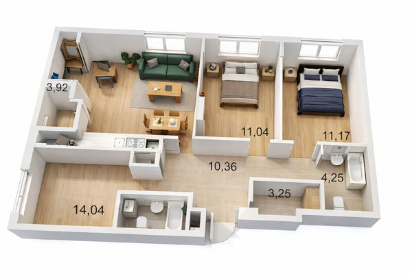 Продам трехкомнатную (3-комн.) квартиру, Интернациональная ул, 20, Рязань г