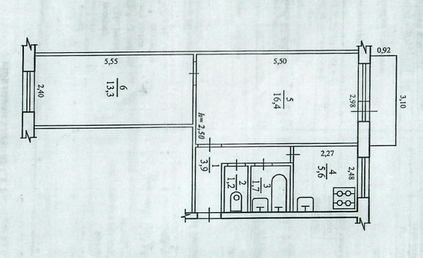 Продам двухкомнатную (2-комн.) квартиру, 1-й Микрорайон ул, 20, Эльбан рп