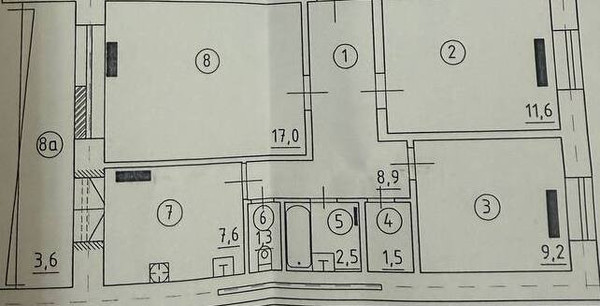 Продам трехкомнатную (3-комн.) квартиру, Тобольская ул, 37, Калининград г