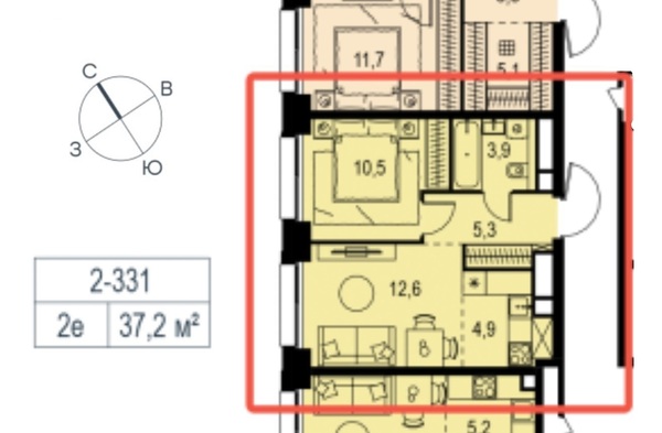Продам двухкомнатную (2-комн.) квартиру (долевое), 3-й Силикатный проезд, 6/1к2, Москва г