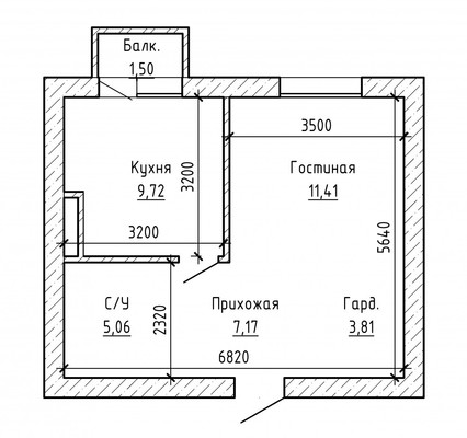 Продам однокомнатную (1-комн.) квартиру, Кабардинская ул, 230, Нальчик г