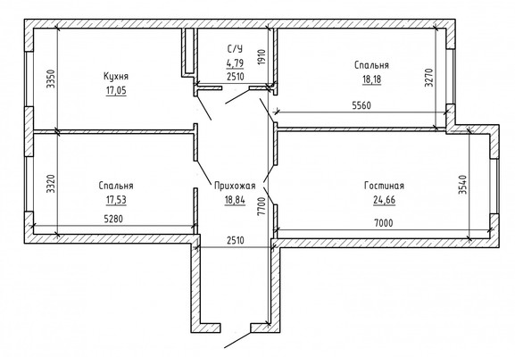 Продам двухкомнатную (2-комн.) квартиру, Шарданова ул, 50к3, Нальчик г