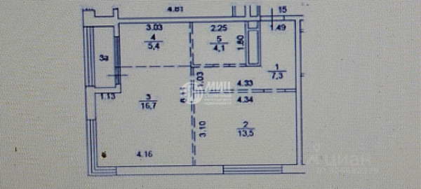 Продам однокомнатную (1-комн.) квартиру, 3-я Хорошёвская ул, 17кА, Москва г